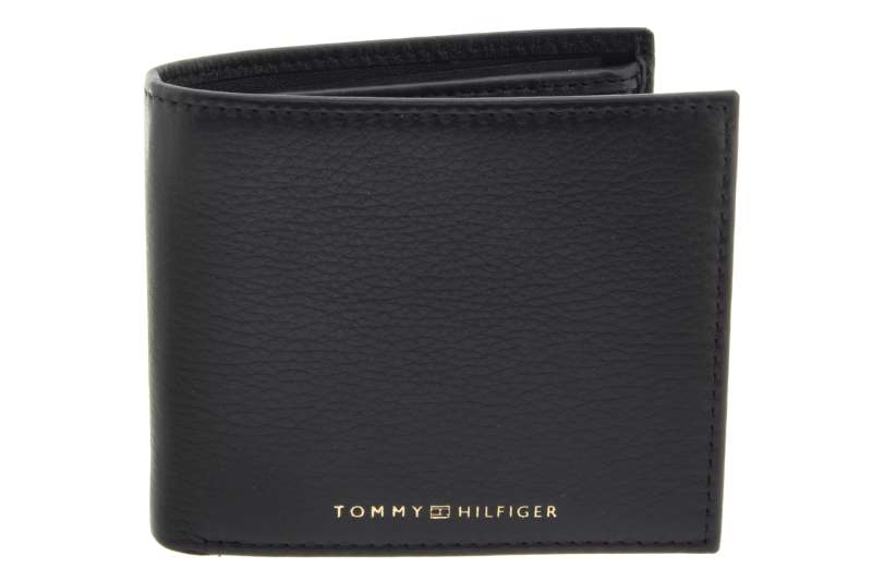 TOMMY HILFIGER Pánská černá kožená peněženka