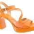 HISPANITAS Dámské kožené oranžové sandálky