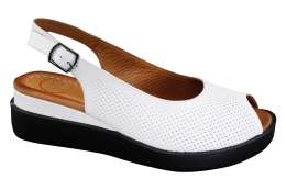 YO Dámské kožené bílé sandálky
