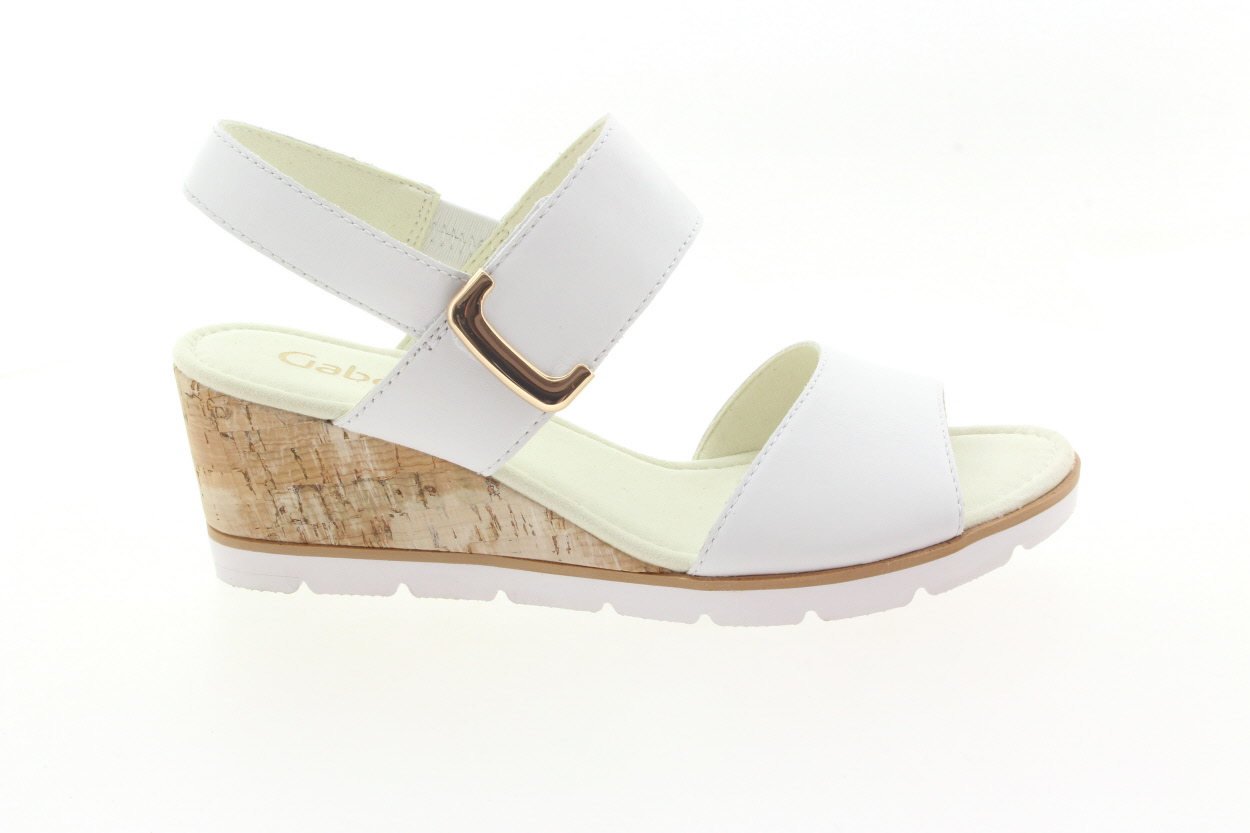 GABOR Dámské kožené sandálky bílé