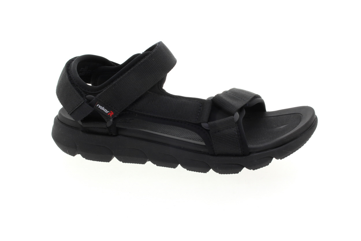 RIEKER Pánské letní černé sandály