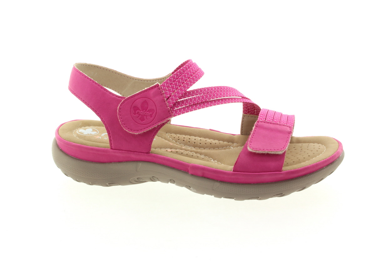 RIEKER Dámské růžové sandály