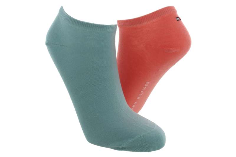TOMMY HILFIGER 2 páry barevných ponožek coral combo