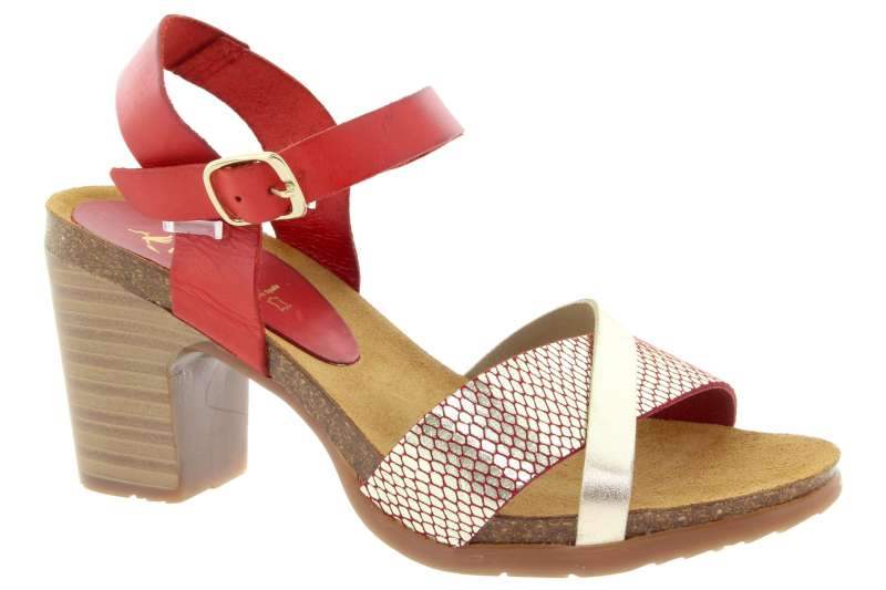 MARILA Kožené dámské sandálky na podpatku