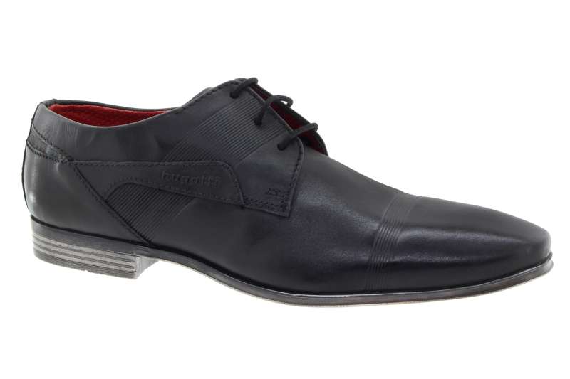 BUGATTI Kožené pánské polobotky schwarz