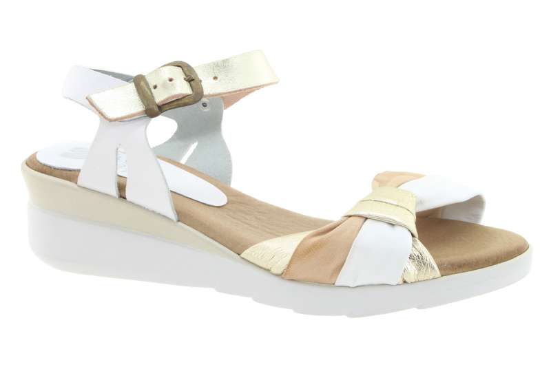 MARILA Dámské kožené sandálky blanco
