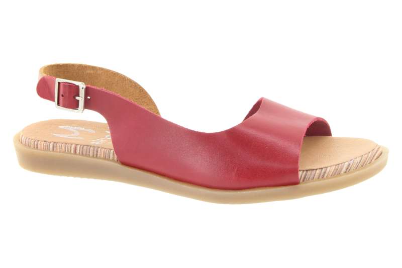 MARILA Dámské kožené sandálky rojo