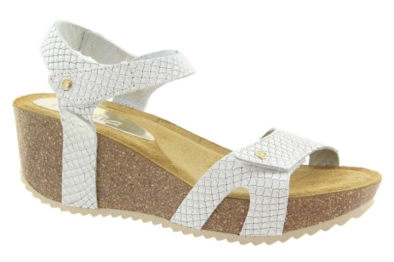 MARILA Dámské kožené sandálky blanco