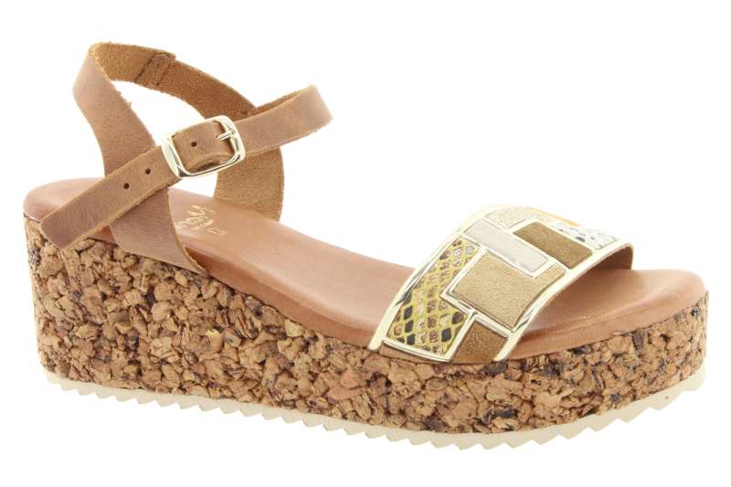 MARILA Dámské kožené sandálky cuero