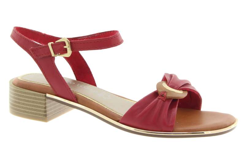 MARCO TOZZI Dámské kožené sandálky chilli