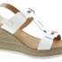 MARCO TOZZI Dámské kožené sandálky white