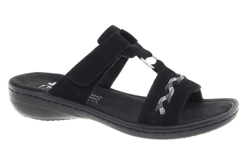 RIEKER Dámské pantofle schwarz