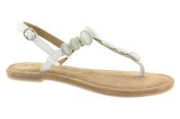 TAMARIS Dámské kožené sandálky white