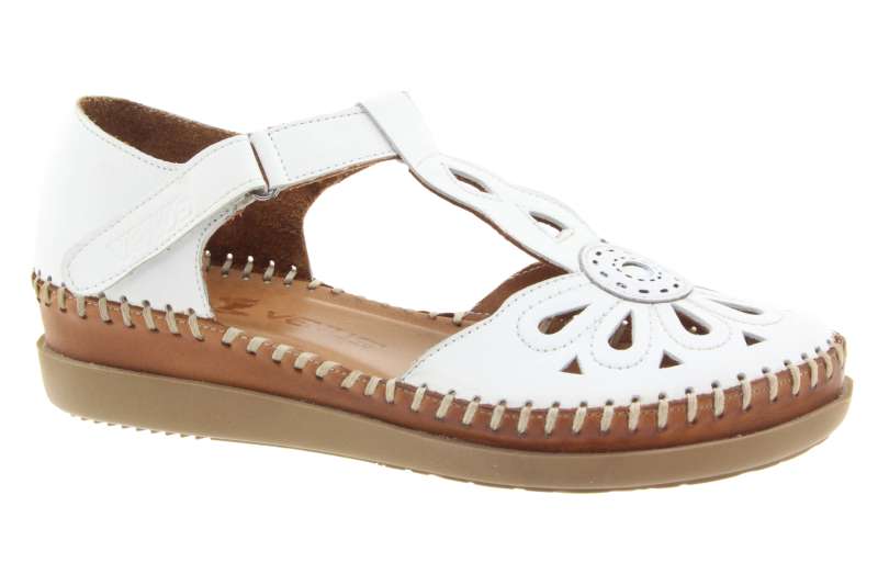 VENUS Dámské kožené sandálky white