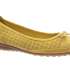 VENUS Dámské kožené baleríny yellow