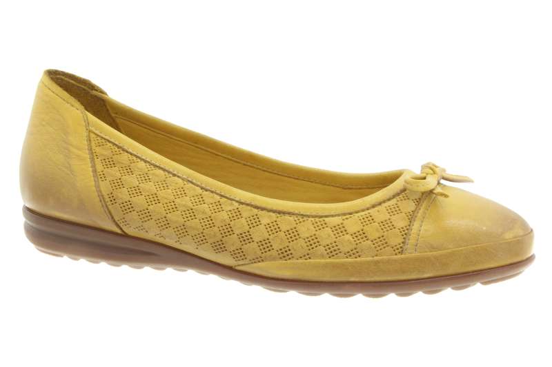 VENUS Dámské kožené baleríny yellow