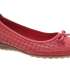VENUS Dámské kožené baleríny red