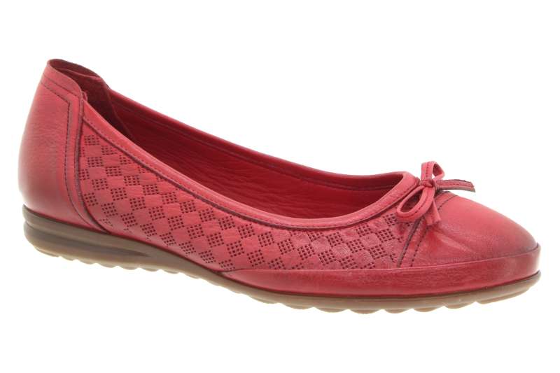 VENUS Dámské kožené baleríny red