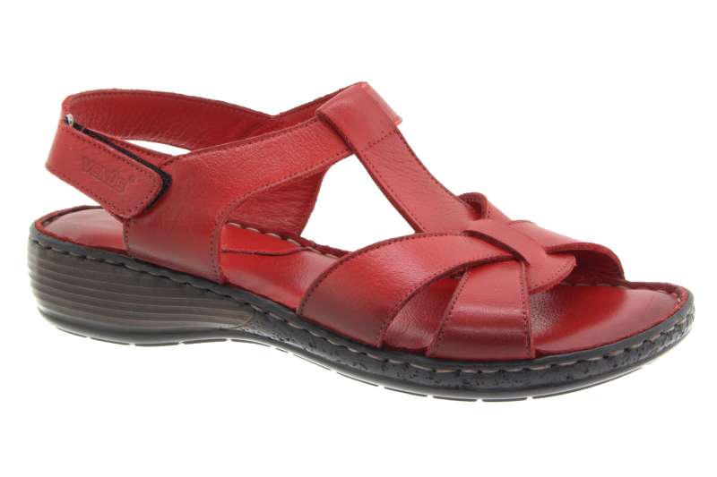 VENUS Dámské kožené sandály red