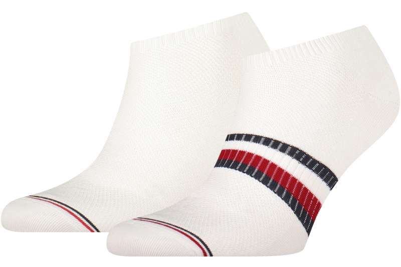 TOMMY HILFIGER Pánské ponožky bílé 2 páry