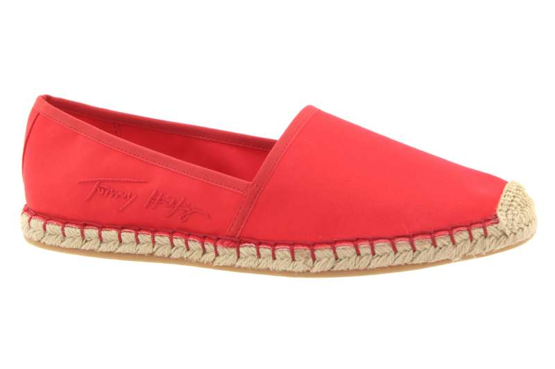 TOMMY HILFIGER Dámské textilní espadrilky červené