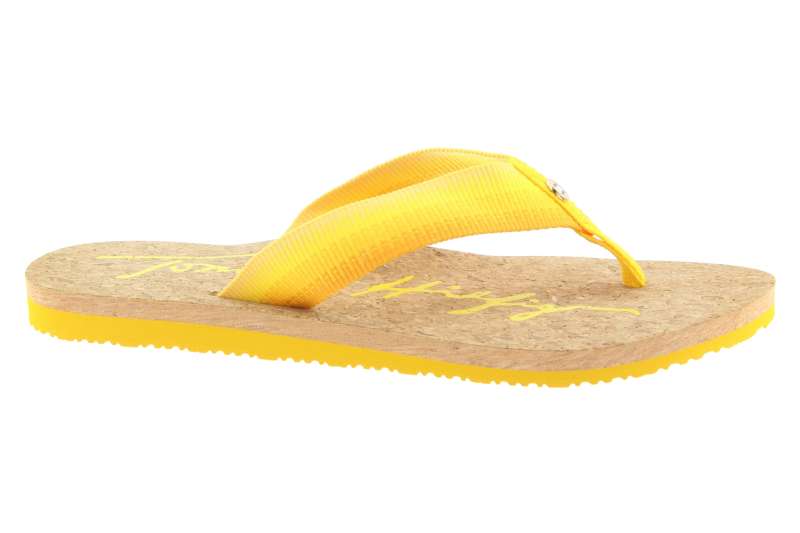 TOMMY HILFIGER Dámské textilní žabky žluté