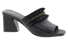 HISPANITAS Dámské kožené pantofle černé