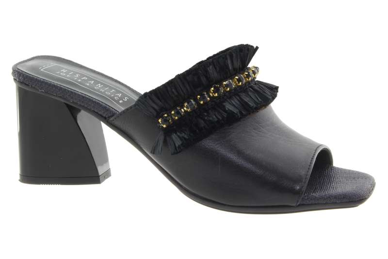 HISPANITAS Dámské kožené pantofle černé