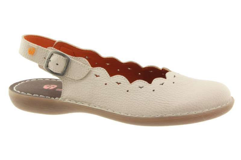 JUNGLA Dámské kožené baleríny béžové