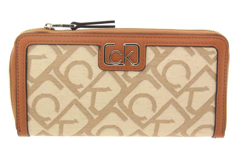 CALVIN KLEIN Dámská koňaková peněženka