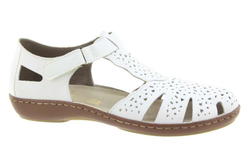 RIEKER Dámské sandálky bílé