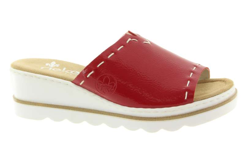 RIEKER Dámské letní pantofle červené