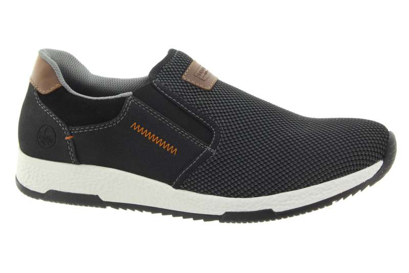 RIEKER Pánské nazouvací polobotky černé