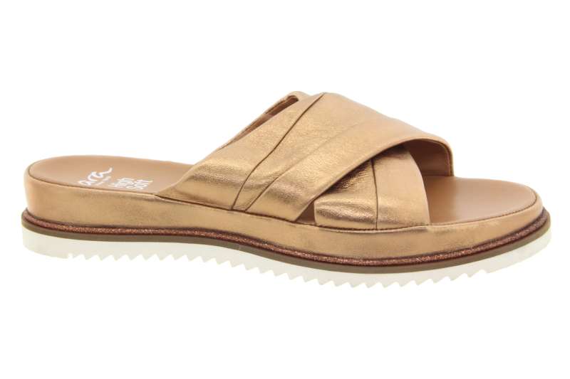 ARA Dámské kožené bronzové pantofle