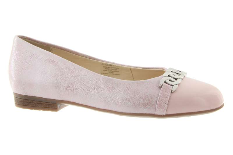 ARA Dámské kožené růžové baleríny