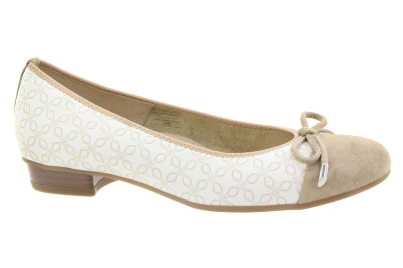 ARA Dámské kožené bílo béžové baleríny