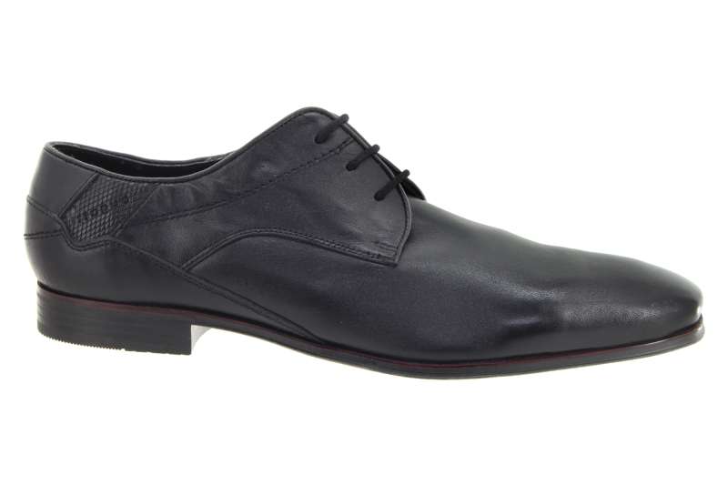 BUGATTI Pánské černé kožené polobotky