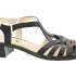 CAPRICE Dámské kožené elegantní sandálky černé