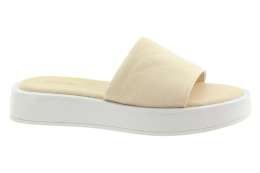 CALVIN KLEIN Dámské pískové pantofle na platformě