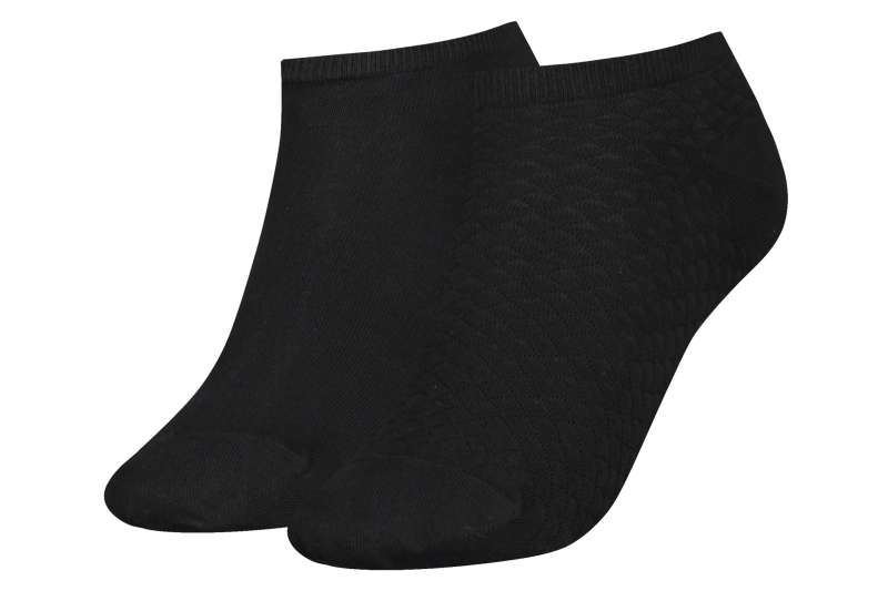 TOMMY HILFIGER Dámské černé ponožky 2 páry