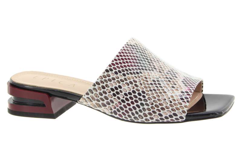 EPICA Dámské kožené pantofle bordo mix