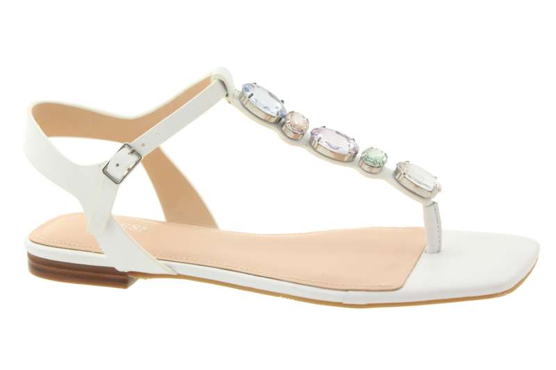 GUESS Dámské kožené bílé sandálky