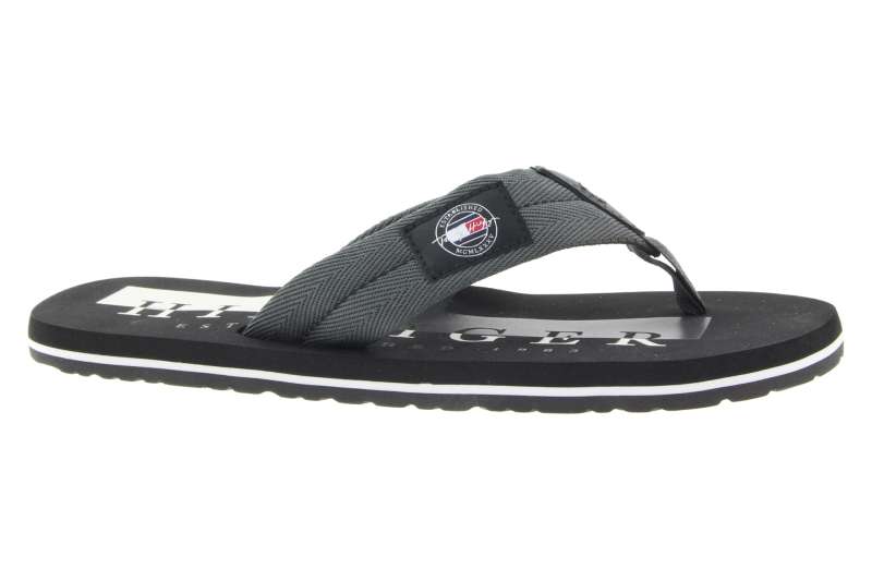 TOMMY HILFIGER Pánské černé žabky