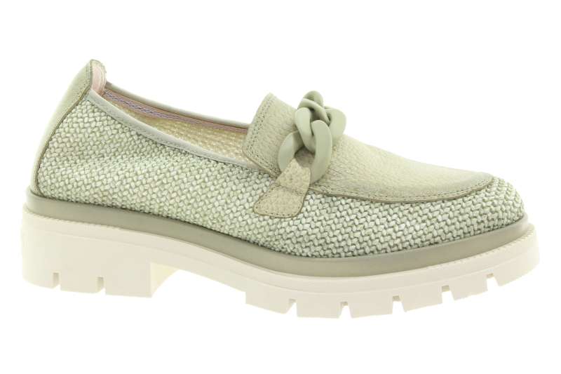 HISPANITAS Dámské kožené zelené mokasíny