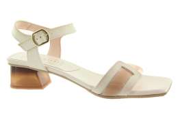 HISPANITAS Dámské kožené bílé sandálky