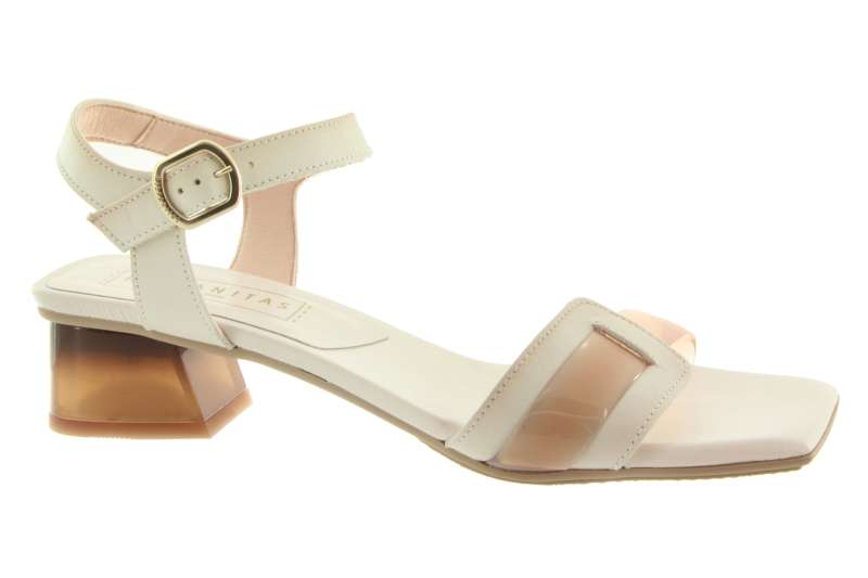 HISPANITAS Dámské kožené bílé sandálky