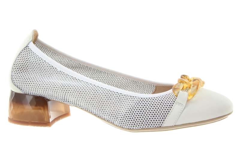 HISPANITAS Dámské kožené bílé balerínky