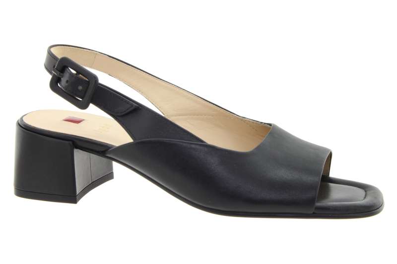 HÖGL Dámské sandálky na podpatku kožené černé