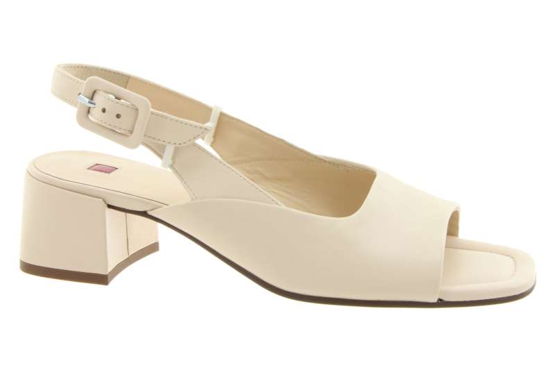 HÖGL Dámské kožené krémové sandálky na podpatku