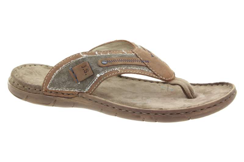 JOSEF SEIBEL Pánské hnědé kožené žabky